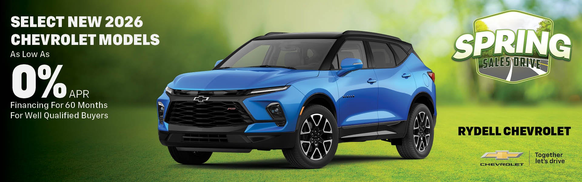 Select New 2026 Chevy Models As Low As 0% APR