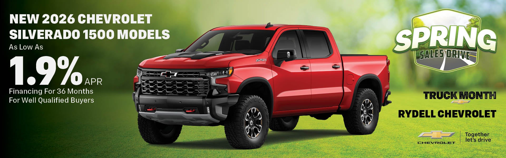 Select New 2026 Silverado Models As Low As 1.9% APR