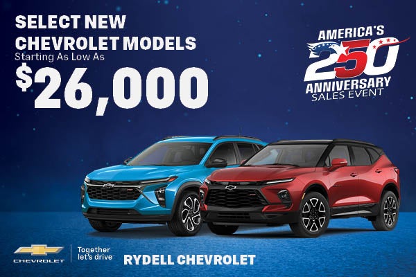 Select New Chevrolet Models
