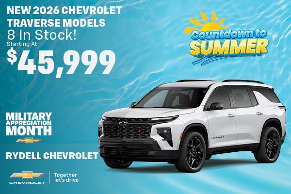 New 2026 Chevrolet Traverse Models