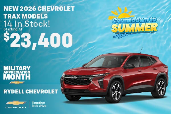 New 2026 Chevrolet Trax Models