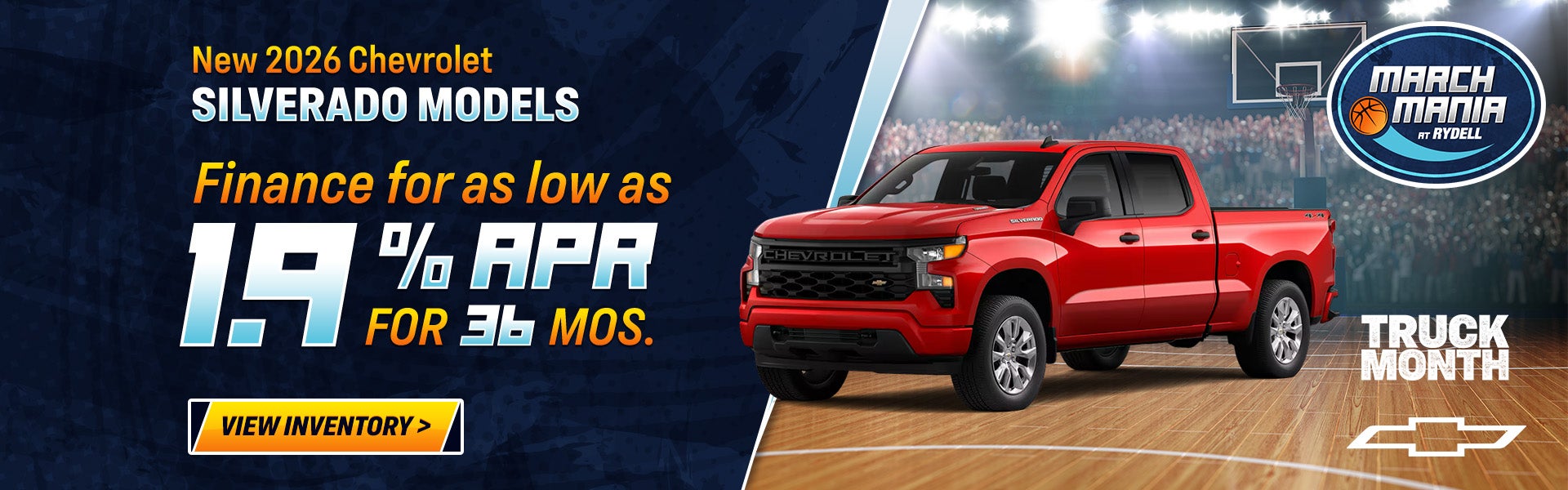 1.9% APR available on 2026 Silverado models!