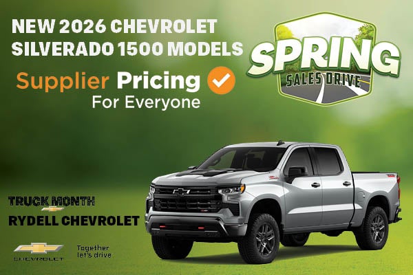 New 2026 Silverado 1500's Supplier Pricing For Everyone